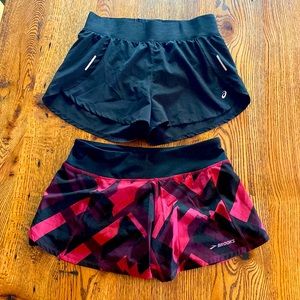 Premium brand Medium running short bundle. ASICS and Brooks